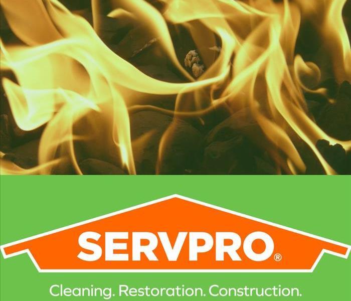 Flames with SERVPRO logo